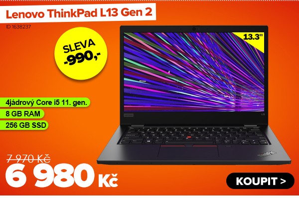 Lenovo ThinkPad L13&nbsp;Gen 2&nbsp;za 6&nbsp;980&nbsp;Kč - Notebook | GIGACOMPUTER.CZ