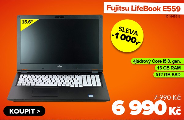 Fujitsu LifeBook E559&nbsp;za 6&nbsp;990&nbsp;Kč - Notebook | GIGACOMPUTER.CZ