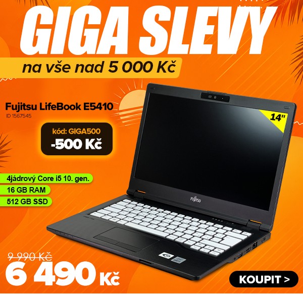 Fujitsu LifeBook E5410 za 6&nbsp;990&nbsp;Kč - Notebook | GIGACOMPUTER.CZ