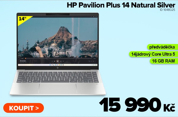 HP Pavilion Plus 14-ew1009nx Natural Silver za 15&nbsp;990&nbsp;Kč - Notebook | GIGACOMPUTER.CZ