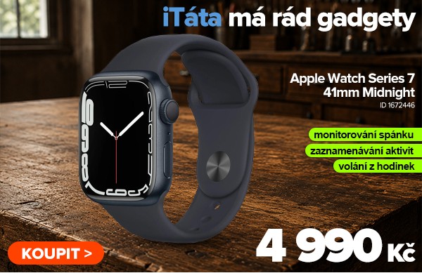 Apple Watch Series 7&nbsp;41mm Midnight za 4&nbsp;990&nbsp;Kč - Chytré příslušenství | GIGACOMPUTER.CZ