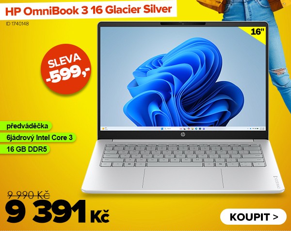 HP OmniBook 3&nbsp;16-bu0002ns Glacier Silver za 9&nbsp;391&nbsp;Kč - Notebook | GIGACOMPUTER.CZ
