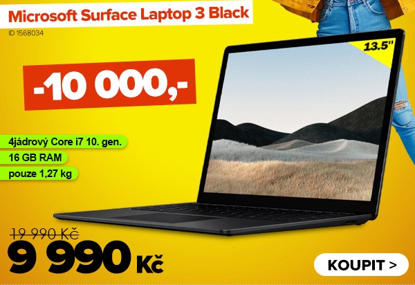 Microsoft Surface Laptop 3&nbsp;Black za 9&nbsp;990&nbsp;Kč - Notebook | GIGACOMPUTER.CZ
