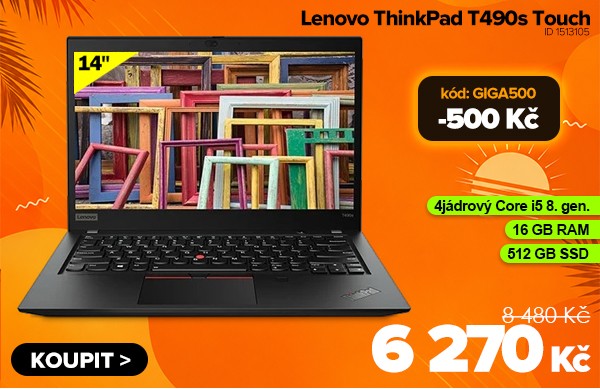 Lenovo ThinkPad T490s Touch za 6&nbsp;770&nbsp;Kč - Notebook | GIGACOMPUTER.CZ