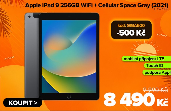 Apple iPad 9&nbsp;256GB WiFi + Cellular Space Gray (2021) za 8&nbsp;990&nbsp;Kč - Tablet | GIGACOMPUTER.CZ