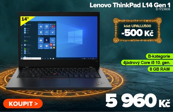 Lenovo ThinkPad L14&nbsp;Gen 1&nbsp;za 5&nbsp;960&nbsp;Kč - Notebook | GIGACOMPUTER.CZ