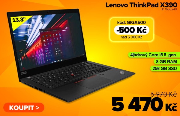 Lenovo ThinkPad X390 za 5&nbsp;970&nbsp;Kč - Notebook | GIGACOMPUTER.CZ
