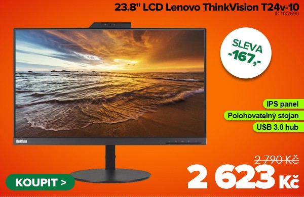 23.8" LCD Lenovo ThinkVision T24v-10 za 2&nbsp;623&nbsp;Kč - Monitor | GIGACOMPUTER.CZ