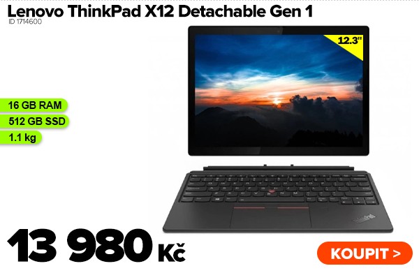 Lenovo ThinkPad X12&nbsp;Detachable Gen 1&nbsp;za 13&nbsp;980&nbsp;Kč - Notebook | GIGACOMPUTER.CZ