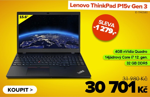 Lenovo ThinkPad P15v Gen 3&nbsp;za 30 701&nbsp;Kč - Notebook | GIGACOMPUTER.CZ