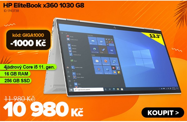 HP EliteBook x360 1030&nbsp;G8&nbsp;za 11&nbsp;980&nbsp;Kč - Notebook | GIGACOMPUTER.CZ