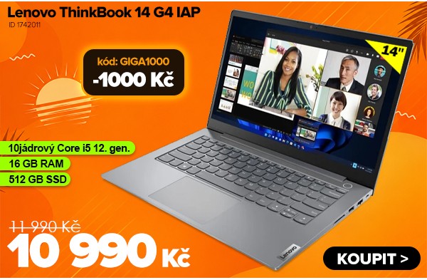 Lenovo ThinkBook 14&nbsp;G4&nbsp;IAP za 11&nbsp;990&nbsp;Kč - Notebook | GIGACOMPUTER.CZ