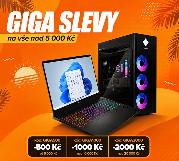 Sleva 500&nbsp;Kč, 1&nbsp;000&nbsp;Kč nebo 2&nbsp;000&nbsp;Kč na notebooky, počítače, telefony, LCD monitory a&nbsp;další GIGOVKY. | GIGACOMPUTER.CZ