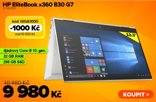 HP EliteBook x360 830&nbsp;G7&nbsp;za 10 980&nbsp;Kč - Notebook | GIGACOMPUTER.CZ