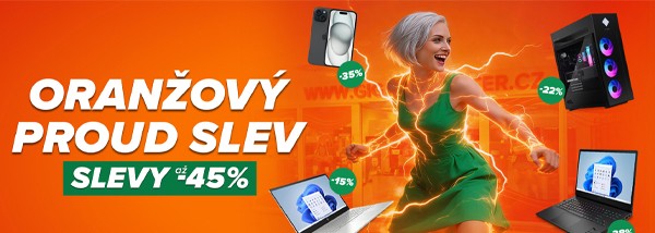 Oranžový proud slev to zase roztočil! GIGA Slevy na předváděcí i&nbsp;repasované notebooky, Herní PC, iPh | GIGACOMPUTER.CZ