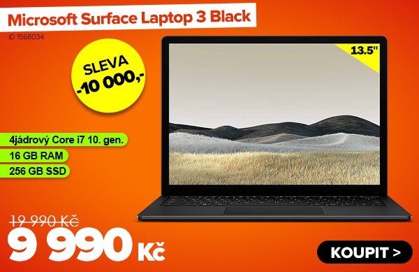 Microsoft Surface Laptop 3&nbsp;Black za 9&nbsp;990&nbsp;Kč - Notebook | GIGACOMPUTER.CZ