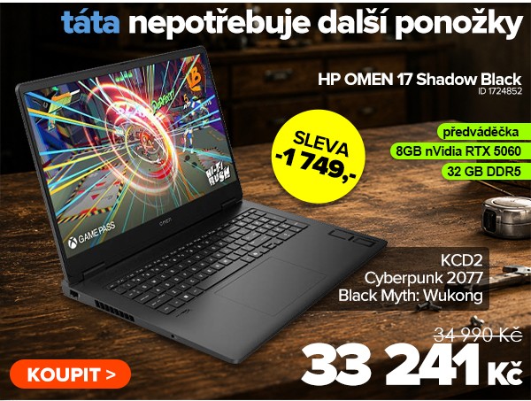 HP OMEN 17-db1774ng Shadow Black za 33&nbsp;241&nbsp;Kč - Notebook | GIGACOMPUTER.CZ