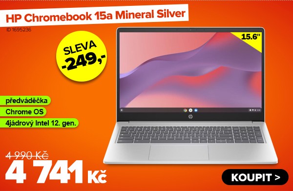 HP Chromebook 15a-nb0504sa Mineral Silver za 4&nbsp;741&nbsp;Kč - Notebook | GIGACOMPUTER.CZ