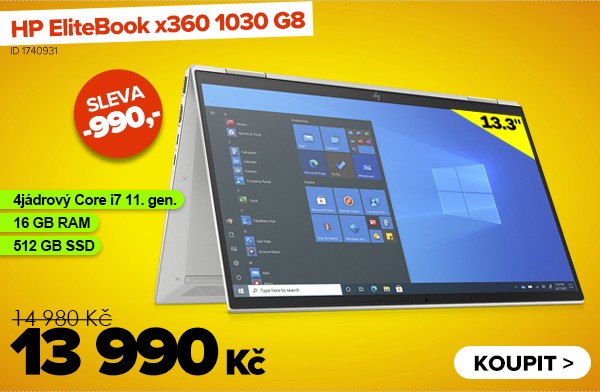 HP EliteBook x360 1030&nbsp;G8&nbsp;za 13&nbsp;990&nbsp;Kč - Notebook | GIGACOMPUTER.CZ