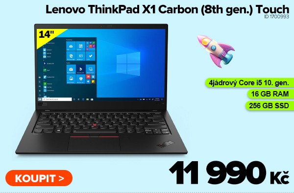 Lenovo ThinkPad X1&nbsp;Carbon (8th gen.) Touch za 11&nbsp;990&nbsp;Kč - Notebook | GIGACOMPUTER.CZ