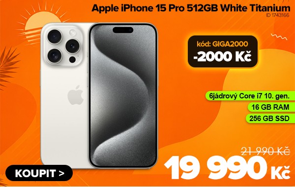 Apple iPhone 15&nbsp;Pro 512GB White Titanium za 21&nbsp;990&nbsp;Kč - Mobilní telefon | GIGACOMPUTER.CZ