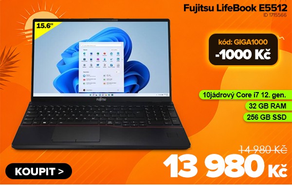 Fujitsu LifeBook E5512&nbsp;za 14&nbsp;980&nbsp;Kč - Notebook | GIGACOMPUTER.CZ