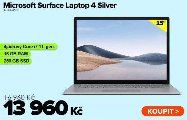 Microsoft Surface Laptop 4&nbsp;Silver za 13&nbsp;960&nbsp;Kč - Notebook | GIGACOMPUTER.CZ