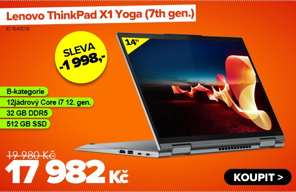 Lenovo ThinkPad X1&nbsp;Yoga (7th gen.) za 17&nbsp;982&nbsp;Kč - Notebook | GIGACOMPUTER.CZ