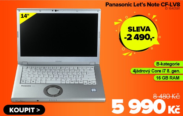 Panasonic Let’s&nbsp;Note CF-LV8&nbsp;za 5&nbsp;990&nbsp;Kč - Notebook | GIGACOMPUTER.CZ