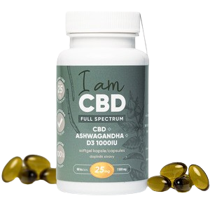 I AM CBD Full Spectrum CBD kapsle 1 500 mg, D3,…