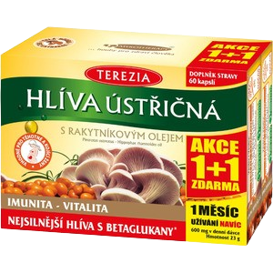 TEREZIA Hlíva ústřičná s rakytníkovým olejem 1+1…