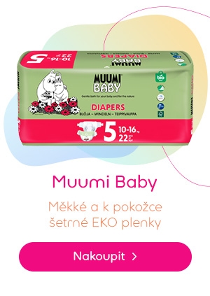 Muumi Baby 5 Maxi+ 10–16 kg eko pleny 22 ks | Pilulka.cz