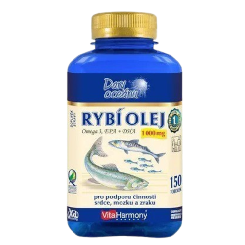 VitaHarmony Rybí olej Omega 3 1000 mg XXL 150 tobolek | Pilulka.cz
