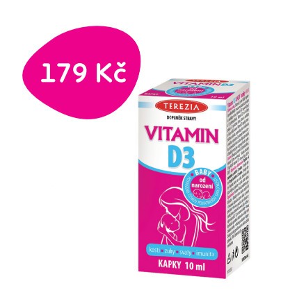 Terezia Vitamin D3 BABY od narození 400 IU kapky 10 ml | Pilulka.cz