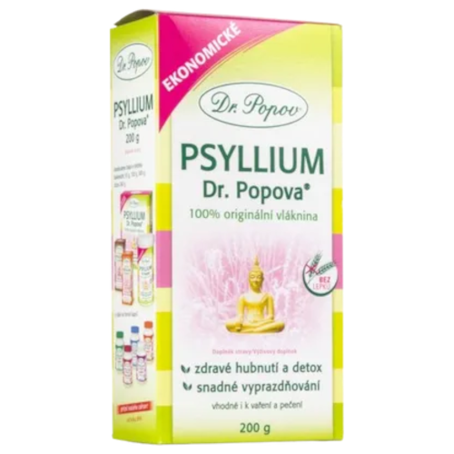 Dr.Popov Psyllium indická rozpustná vláknina 200 g | Pilulka.cz