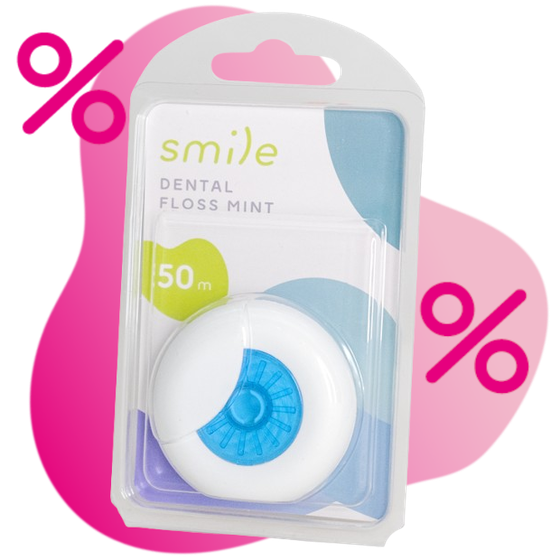 Smile dentální nit máta 50 m | Pilulka.cz