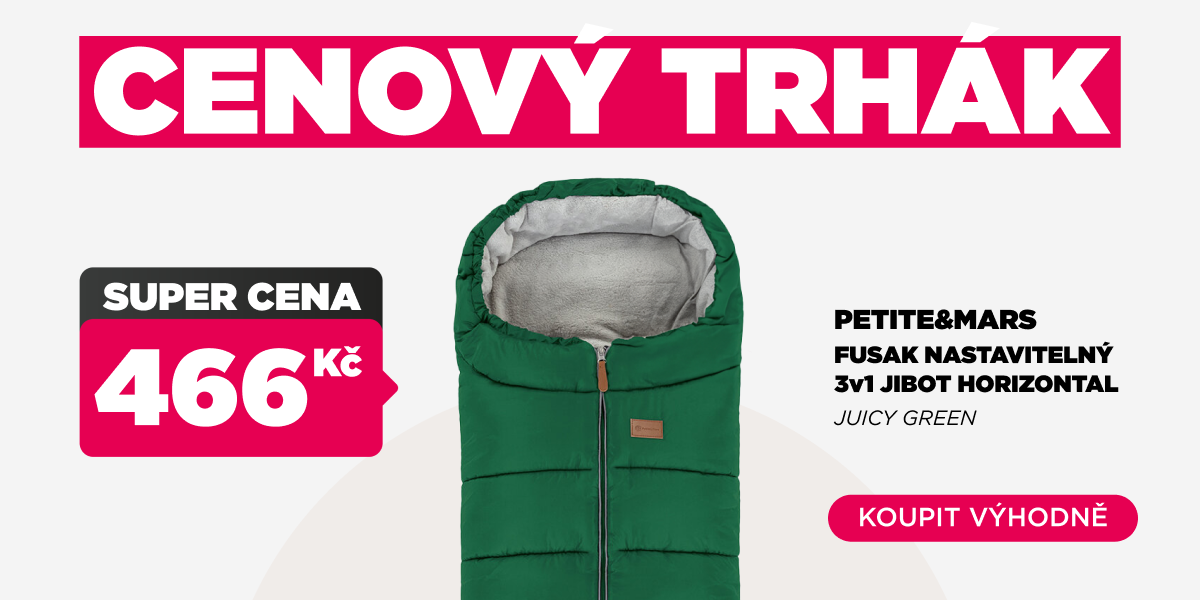 PETITE&MARS Fusak nastavitelný 3v1 Jibot Horizontal Juicy Green | feedo.cz