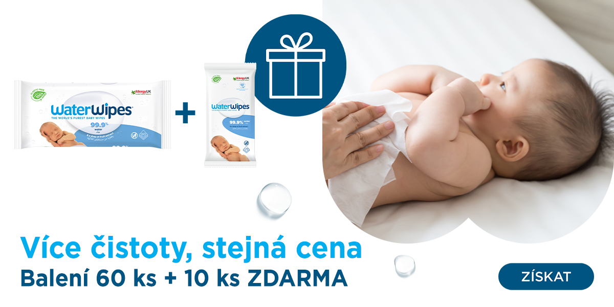 WATERWIPES 100% BIO odbouratené ubrousky 60+10 ks | feedo.cz