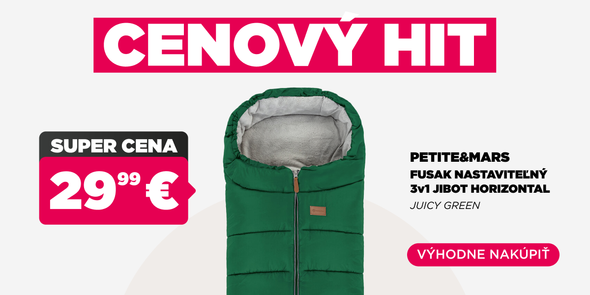 PETITE&MARS Fusak nastaviteľný 3v1 Jibot Horizontal Juicy Green | feedo.sk