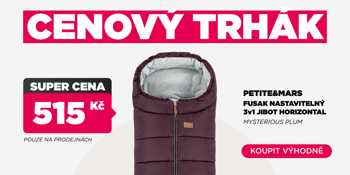 PETITE&MARS Fusak nastavitelný 3v1 Jibot Horizontal Mysterious Plum | feedo.cz