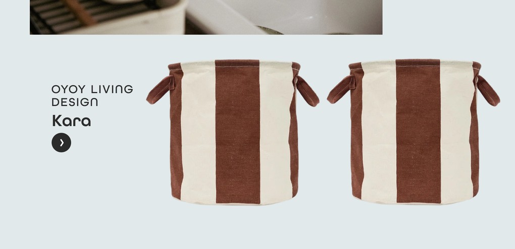 Látkové košíky v&nbsp;sadě 2&nbsp;ks ø 32x32&nbsp;cm Kara – OYOY Living Design | Bonami