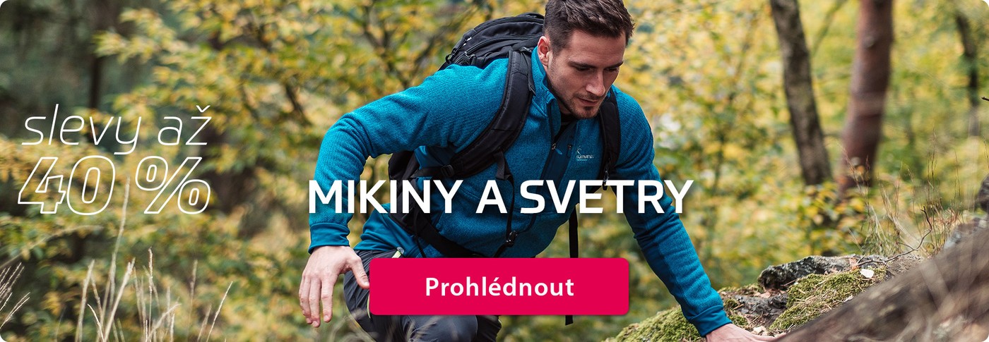 Mikiny a svetry ve slevě až 40 %
