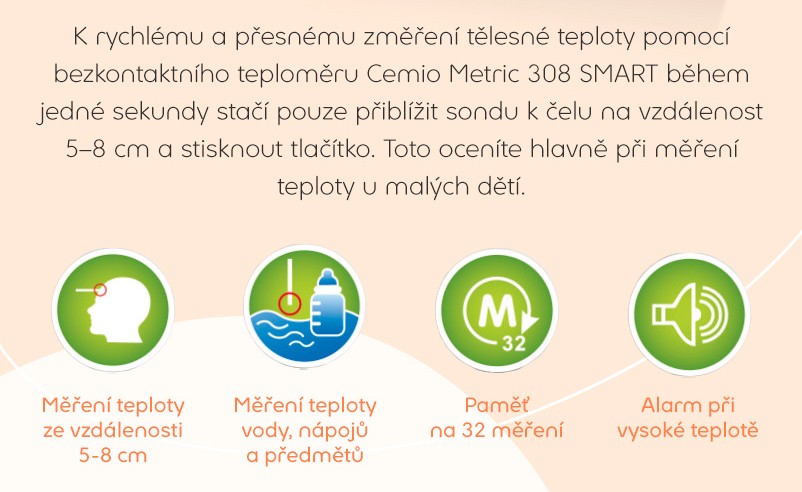 Cemio Metric 308 SMART Bezkontaktní teploměr