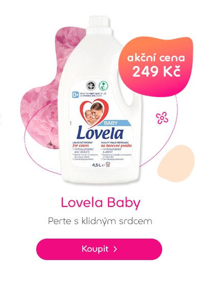 Lovela Baby prací gel na barevné prádlo 4.5l akční cena 249 Kč