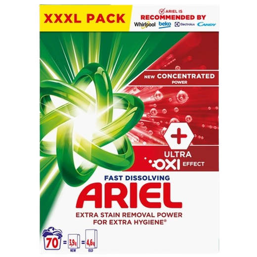 ARIEL prací prášek Oxi 70 praní 3.85 kg