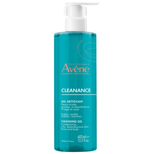 AVÈNE Cleanance Čisticí gel pro citlivou pleť se sklonem k akné 400 ml