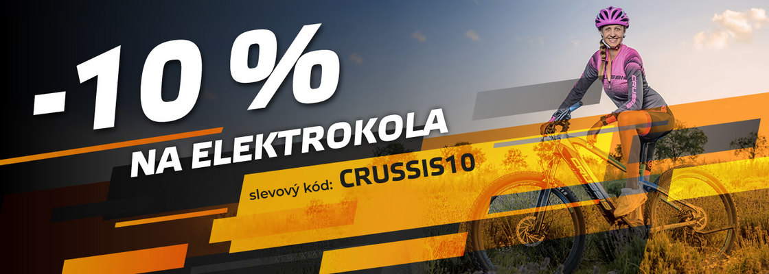 Sleva 10% na elektrokola značky Crussis