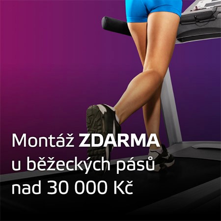 Montáž ZDARMA u běžeckých pásů nad 30 tisíc Kč