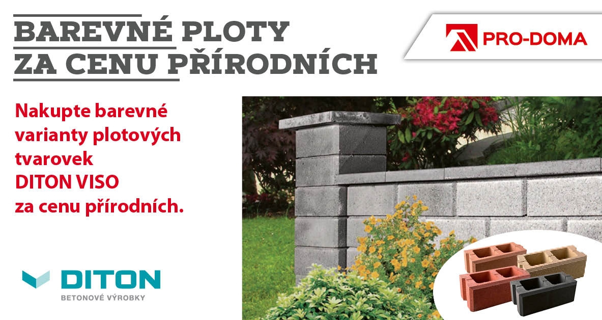 Barevné tvarovky DITON za cenu přírodních | Stavebniny PRO-DOMA | Váš dodavatel stavebních materiálů
