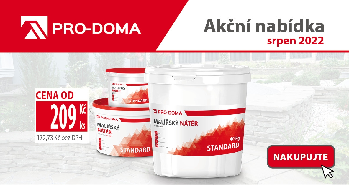 Nátěr malířský PRO-DOMA Standard – 8 kg | Stavebniny PRO-DOMA | Váš dodavatel stavebních materiálů